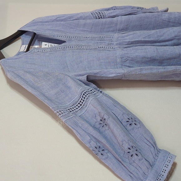 NWT Tommy Bahama St. Lucia Linen-Blend Split Neck Dress - Picture 11 of 16